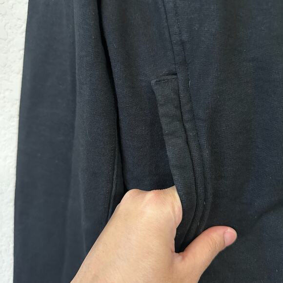 AMERICAN GIANT Baseball Jacket Black Cotton Outdoor Snap Button Bomber - Picture 7 of 13